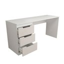 Ver imagem 5 de Mesa para Escritório Madri 3 Gavetas Creme/Branco - Panorama Móveis