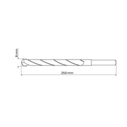 Broca para Concreto Longa 8x250 Mm Tramontina Master - 2