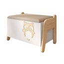 Ver imagem 4 de Conjunto Mesa com Cadeira e Baú Infantil Corujinha Casatema MadeiraOriginals Branco/Marrom
