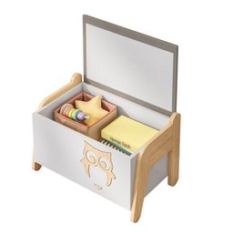 Conjunto Mesa com Cadeira e Baú Infantil Corujinha Casatema - 6