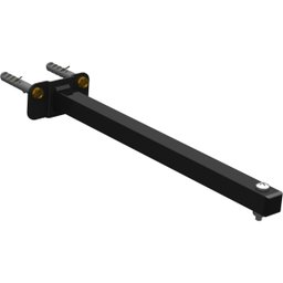 Suporte Refletor Base Reta Braço 30 Cm Preto - 1