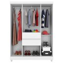 Ver imagem 4 de Guarda Roupa Infantil Ecom 2 e Armário Multiuso Viena Branco Brilho