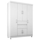 Ver imagem 6 de Guarda Roupa Infantil Ecom 2 e Armário Multiuso Viena Branco Brilho
