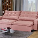 Ver imagem 1 de Sofá Modular Bahia 4 Lugares 230 cm com Molas Retrátil e Reclinável Yescasa Rosa Rose