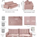 Ver imagem 3 de Sofá Modular Bahia 4 Lugares 230 cm com Molas Retrátil e Reclinável Yescasa Rosa Rose