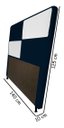 Ver imagem 2 de Banqueta Decorativa Josi Suede Azul Marinho - Mv Estofados Shop