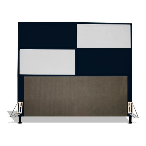 Banqueta Decorativa Josi Suede Azul Marinho - Mv Estofados Shop