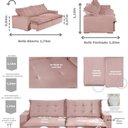 Ver imagem 3 de Sofá Bahia Modular 6 Lugares 290cm com Molas Retrátil e Reclinável Yescasa Rosa Rose
