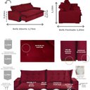 Ver imagem 3 de Sofá Bahia Modular 6 Lugares 290cm com Molas Retrátil e Reclinável Yescasa Vermelho