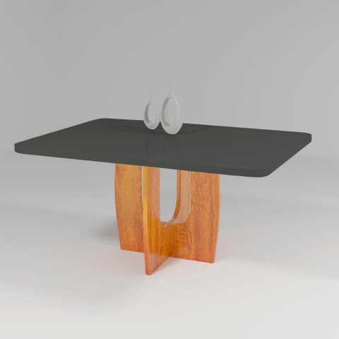 Mesa Roma 130x90 MDF/Vidro Bom Pastor