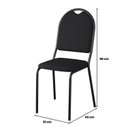 Ver imagem 4 de Kit 10 Cadeiras para Escritório Auditório Hotel Fixa Empilhável