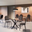 Ver imagem 6 de Kit 10 Cadeiras para Escritório Auditório Hotel Fixa Empilhável Preto