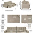 Ver imagem 3 de Sofá Modular Bahia 5 Lugares 250cm com Molas Retrátil e Reclinável Yescasa Bege