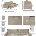 Ver imagem 3 de Sofá Modular Bahia 5 Lugares 250cm com Molas Retrátil e Reclinável Yescasa