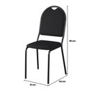 Ver imagem 4 de Kit 15 Cadeiras para Escritório Auditório Hotel Fixa Empilhável