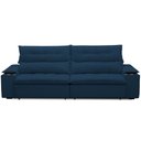Ver imagem 5 de Sofá Retrátil Reclinável para Sala de Estar Living 250cm Ártico F04 Veludo Azul - Lyam Decor