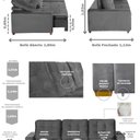 Ver imagem 3 de Sofá Manaus Modular 6 Lugares 305cm Retrátil e Reclinável Yescasa