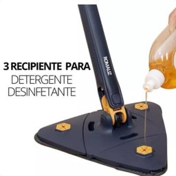 Mop Limpeza 360 Triangular Giratório Ajustável, Lava e Seca, - 2