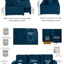 Ver imagem 3 de Sofá Manaus Modular 6 Lugares 305cm Retrátil e Reclinável Yescasa Azul