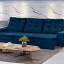 Ver imagem 1 de Sofá Manaus Modular 6 Lugares 305cm Retrátil e Reclinável Yescasa Azul