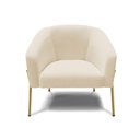 Ver imagem 5 de Poltrona Pé de Ferro Dourado Kit 2 Stella Linho Bege A19 D03 - D'rossi