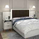 Ver imagem 1 de Cabeceira Extensível Th Shop King Fixação no Box MDF-MDP Off White Vitamov