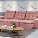 Ver imagem 1 de Sofá Manaus Modular 6 Lugares 305cm Retrátil e Reclinável Yescasa Rosa Rose