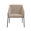 Ver imagem 2 de Poltrona Jobim Base em Aço 77cm x 61cm x 64cm Bege/Cinza/Marrom