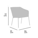 Ver imagem 3 de Poltrona Jobim Base em Aço 77cm x 61cm x 64cm Bege/Cinza/Marrom