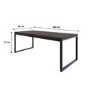 Ver imagem 3 de Mesa de Jantar Yon 200CMX90CMX77 cm Marrom/Terracota/Preto