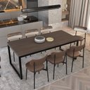 Ver imagem 6 de Mesa de Jantar Yon 200CMX90CMX77 cm Marrom/Terracota/Preto