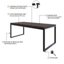 Ver imagem 5 de Mesa de Jantar Yon 200CMX90CMX77 cm Marrom/Terracota/Preto