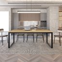 Ver imagem 2 de Mesa de Jantar Yon 200CMX90CMX77 cm Marrom/Vermont Oak/Preta