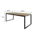 Ver imagem 3 de Mesa de Jantar Yon 200CMX90CMX77 cm Marrom/Vermont Oak/Preta