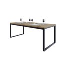 Ver imagem 4 de Mesa de Jantar Yon 200CMX90CMX77 cm Marrom/Vermont Oak/Preta