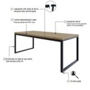 Ver imagem 5 de Mesa de Jantar Yon 200CMX90CMX77 cm Marrom/Vermont Oak/Preta