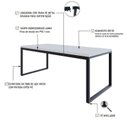 Ver imagem 5 de Mesa de Jantar Yon 200CMX90CMX77 cm Branco/Preto