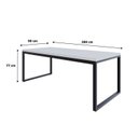 Ver imagem 3 de Mesa de Jantar Yon 200CMX90CMX77 cm Branco/Preto