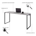 Ver imagem 4 de Mesa de Escritório Studio 150 cm Yescasa Branco/Chess/Preto
