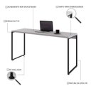 Ver imagem 4 de Mesa de Escritório Studio 150cm Industrial Branco Chess E Preto