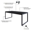 Ver imagem 5 de Mesa de Jantar Yon 200CMX90CMX77 cm Preto