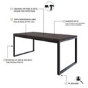 Ver imagem 5 de Mesa de Jantar Yon 200CMX90CMX77 cm Marrom/Terracota/Preto