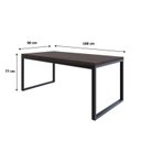 Ver imagem 3 de Mesa de Jantar Yon 200CMX90CMX77 cm Marrom/Terracota/Preto