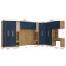 Quarto Modular Kappesberg Adapt Nogueira/azul Profundo 12 Peças 470cm X 290cm - 3