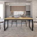 Ver imagem 3 de Mesa de Jantar Yon 200CMX90CMX77 cm Marrom/Vermont Oak/Preto