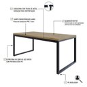 Ver imagem 6 de Mesa de Jantar Yon 200CMX90CMX77 cm Marrom/Vermont Oak/Preto