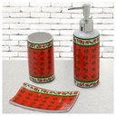 Ver imagem 1 de Jogo de Banheiro Florido de Natal Cerâmica 3 Peças