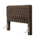 Ver imagem 2 de Cabeceira Cama King Estofada 1,93 - Inca Veludo Marrom