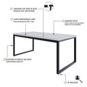 Ver imagem 5 de Mesa de Jantar Yon 200CMX90CMX77 cm Branco/Preto