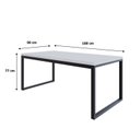 Ver imagem 3 de Mesa de Jantar Yon 200CMX90CMX77 cm Branco/Preto